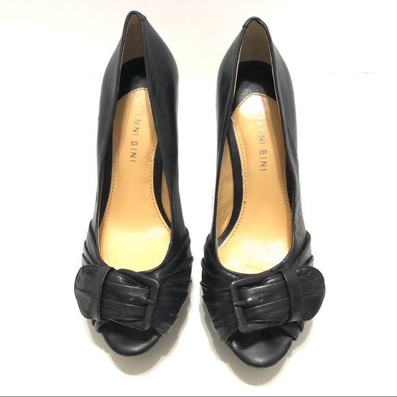Gianni Bini Black Platform Heels Size 8 EUC - Picture 2 of 8